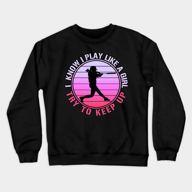 Softball Girl Crewneck Sweatshirt by RichyTor